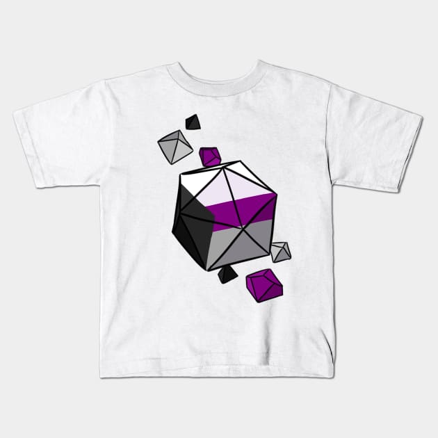 Demi Pride Flag Dice Kids T-Shirt by Blizardstar